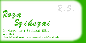 roza szikszai business card